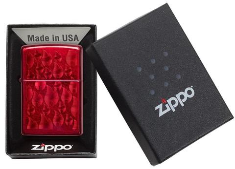 Zippo Iced Flame Candy Apple Red Pocket Lighter Zippo