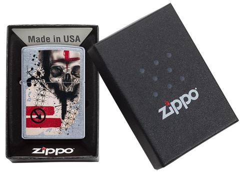 Zippo Trash Polka Tattoo Skull Street Chrome Pocket Lighter Zippo