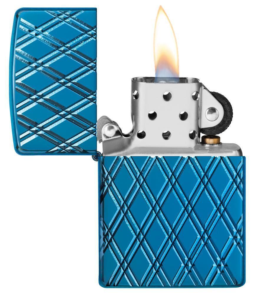 Zippo Armor High Polish Blue Diamonds Zippo