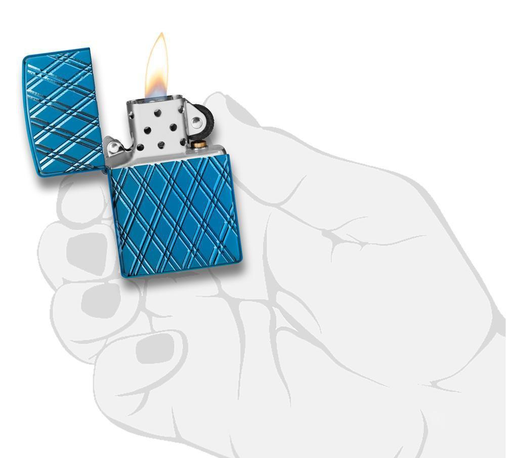Zippo Armor High Polish Blue Diamonds Zippo