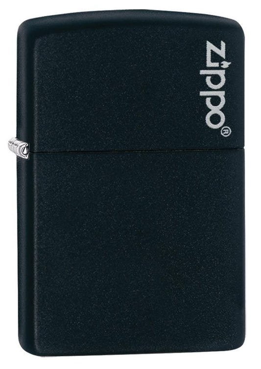 Zippo Black Matte with Zippo Logo Pocket Lighter Zippo