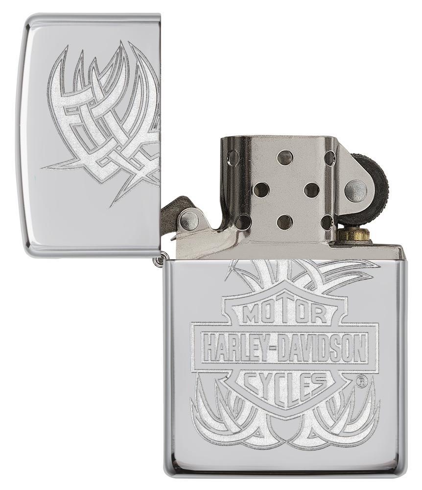 Zippo Harley-Davidson Bar & Shield High Polish Chrome Pocket Lighter Zippo
