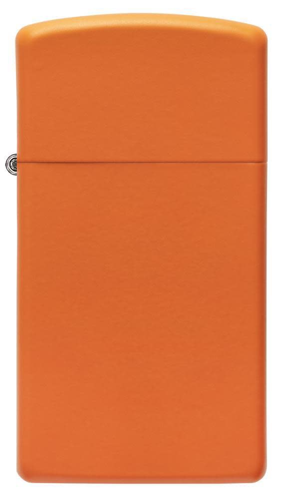 Slim?« Orange Matte Windproof Lighter Front View
