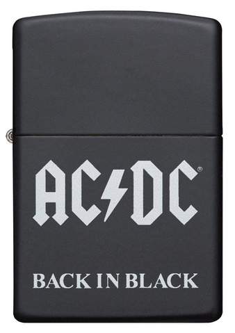 Zippo AC/DC Black Matte Pocket Lighter - Bhawar Store
