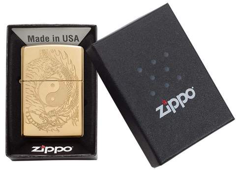 Zippo Tiger and Dragon Design Pocket Lighter Zippo