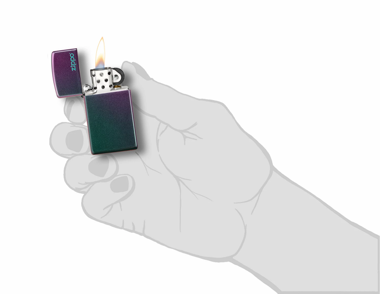 Zippo Slim Iridescent Zippo Logo Zippo