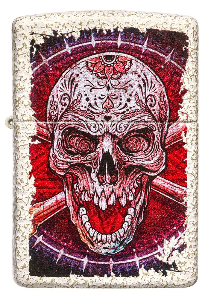 Front of Skull Design Mercury Glass Windproof Lighter