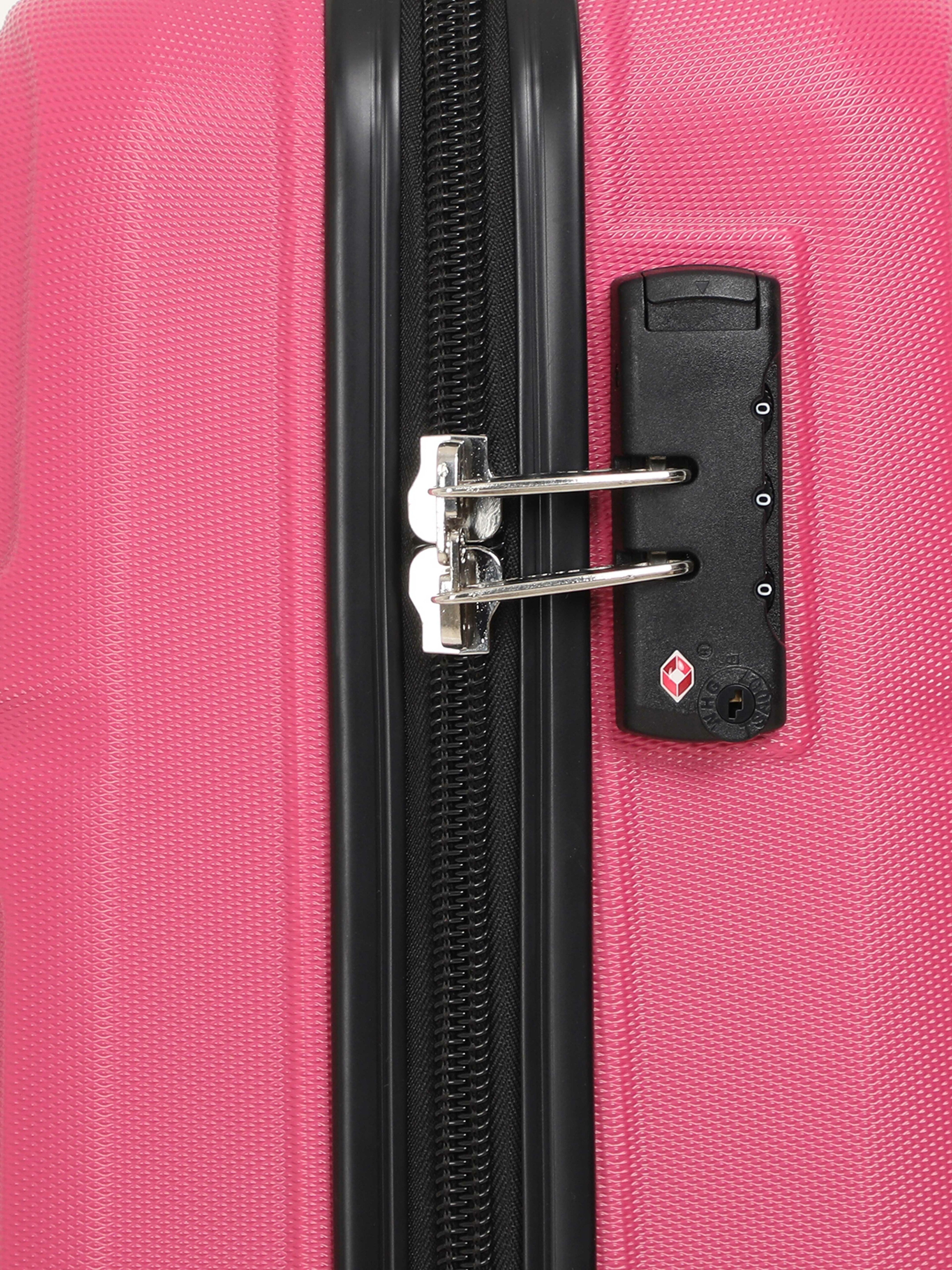 Echolac Pink Aries Medium Hard Case Checked Luggage ECHOLAC