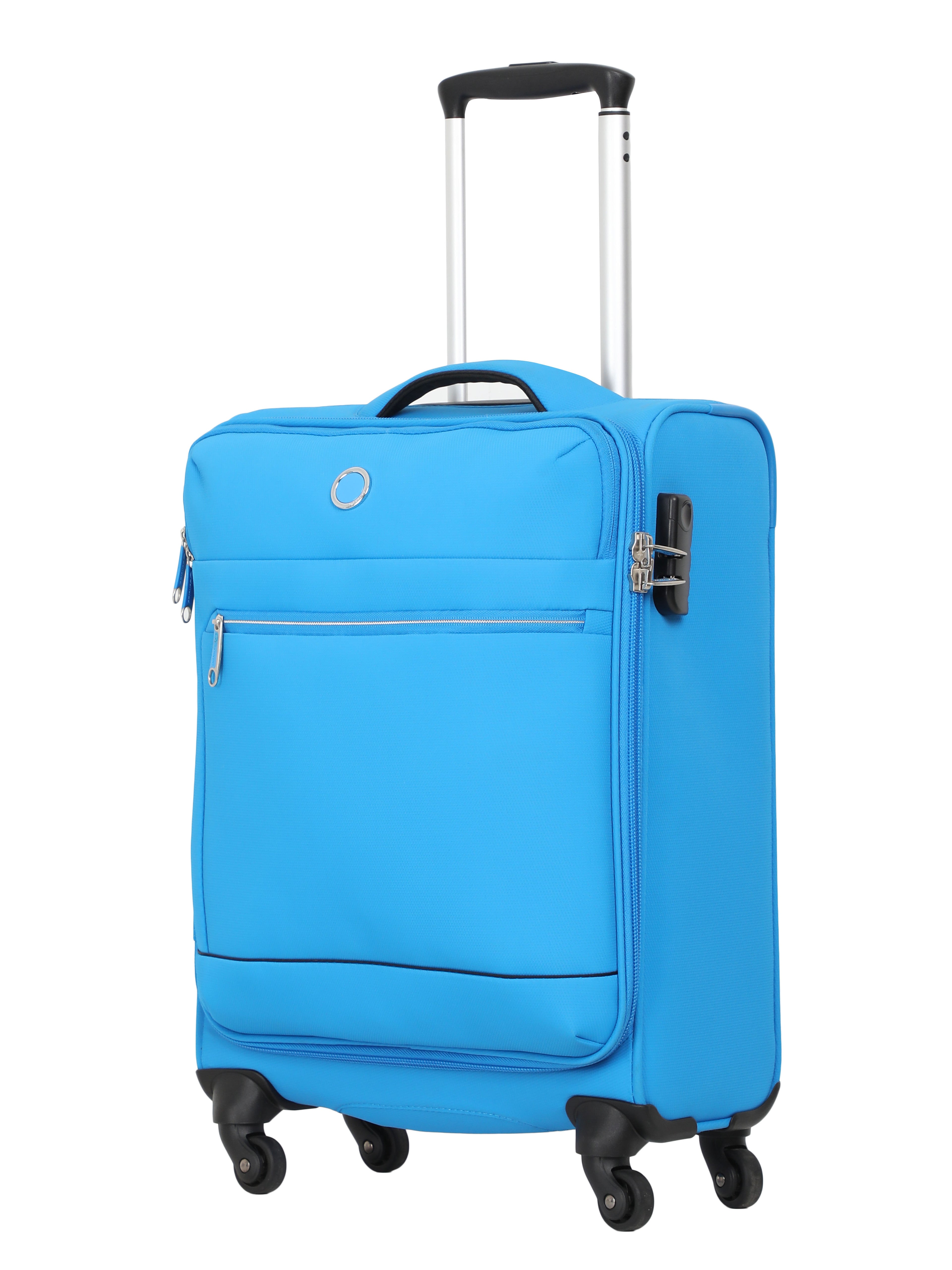 Echolac Diva Blue Verna Small Soft Case Checked Luggage ECHOLAC