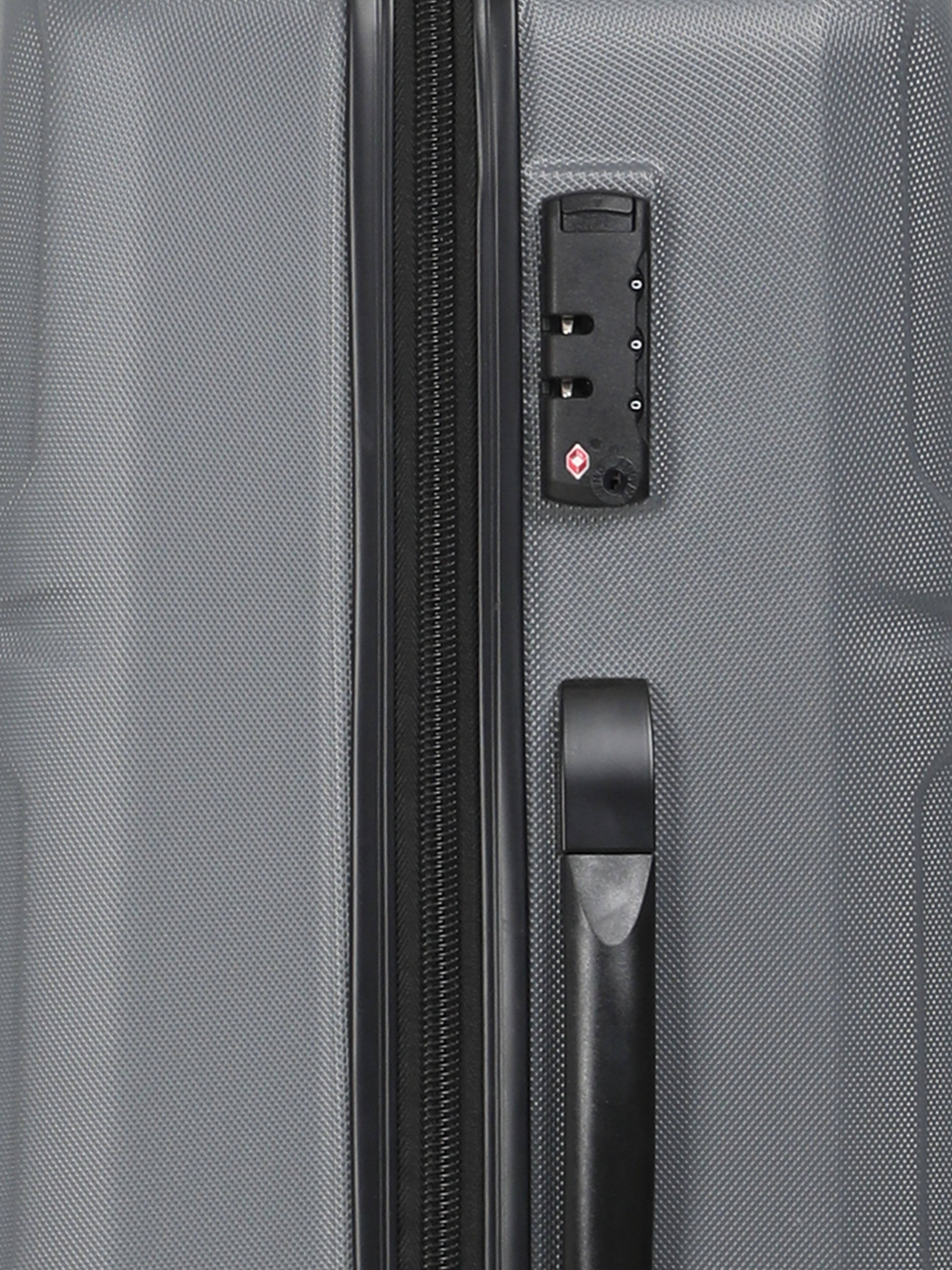 Echolac Dark Grey Aries Large Hard Case Checked Luggage ECHOLAC