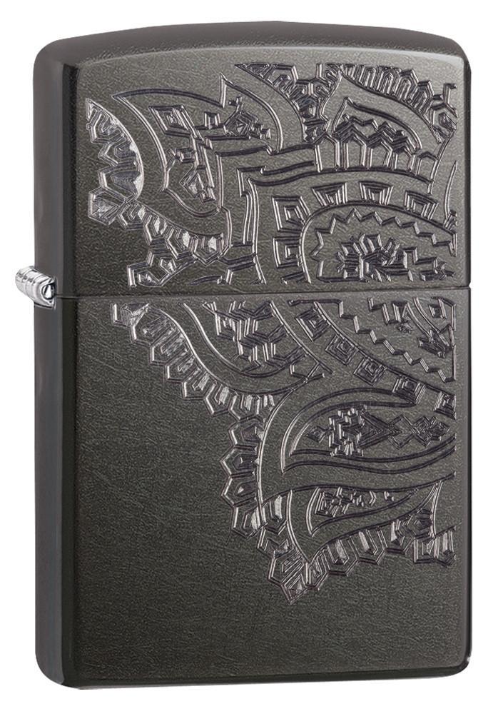 Zippo Paisley Gray Dusk Pocket Lighter Zippo