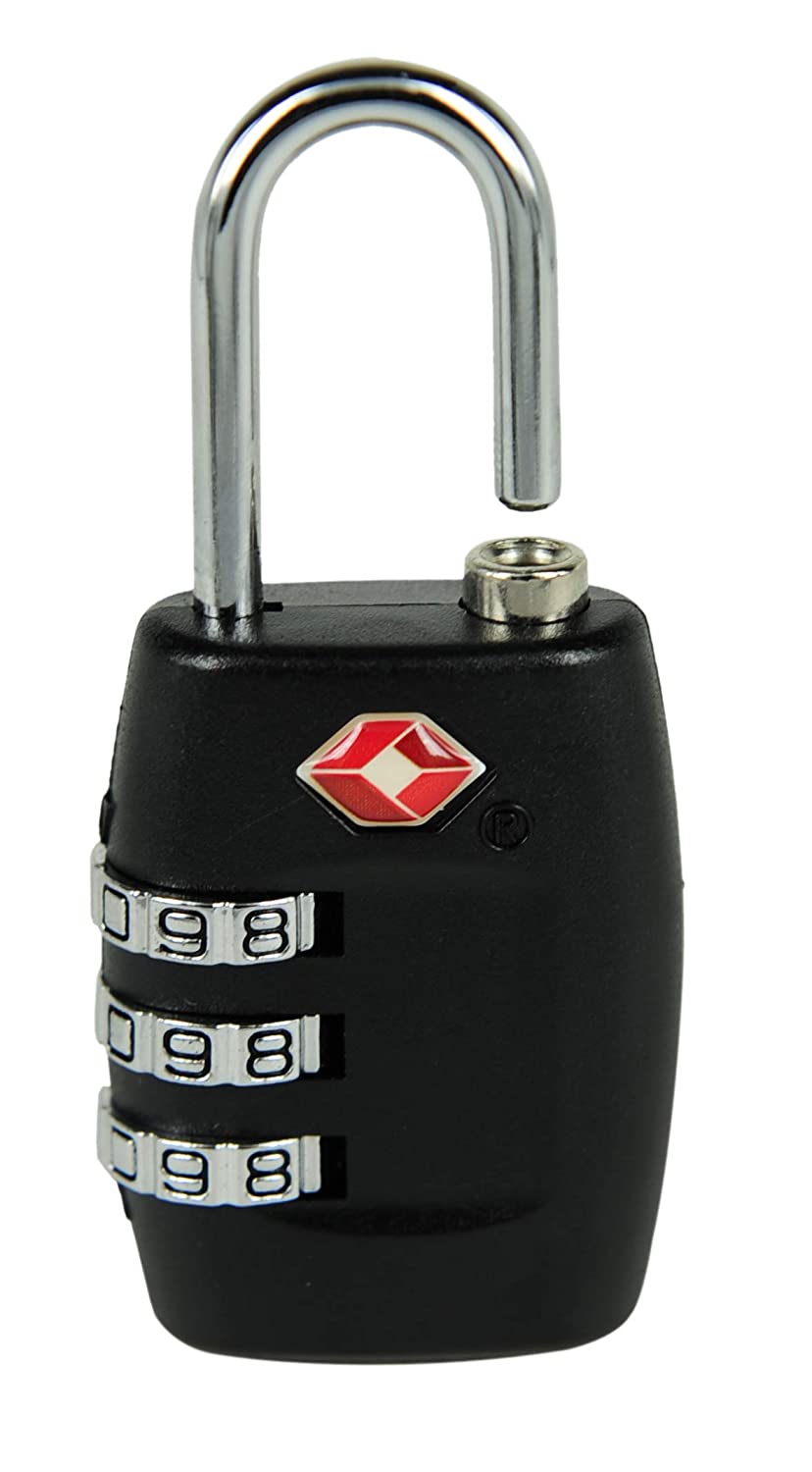 ECHOLAC TSA pad-lock-closure metal pad lock - Black. ECHOLAC