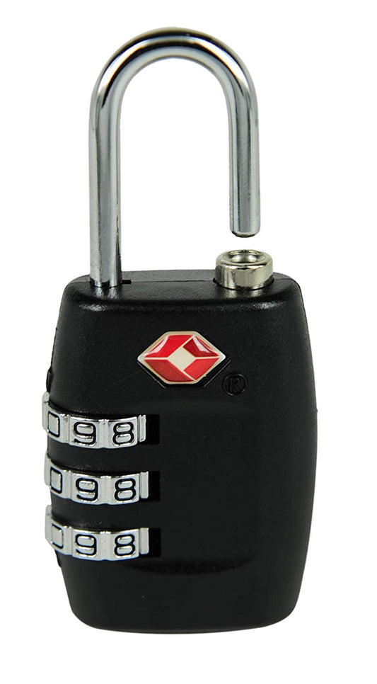 ECHOLAC TSA pad-lock-closure metal pad lock - Black. ECHOLAC