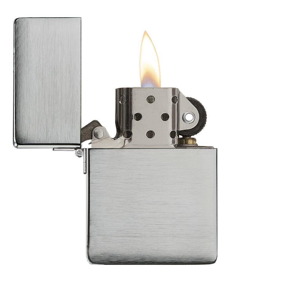 Zippo 1935 Replica Brushed Chrome without Slashes Pocket Lighter Zippo