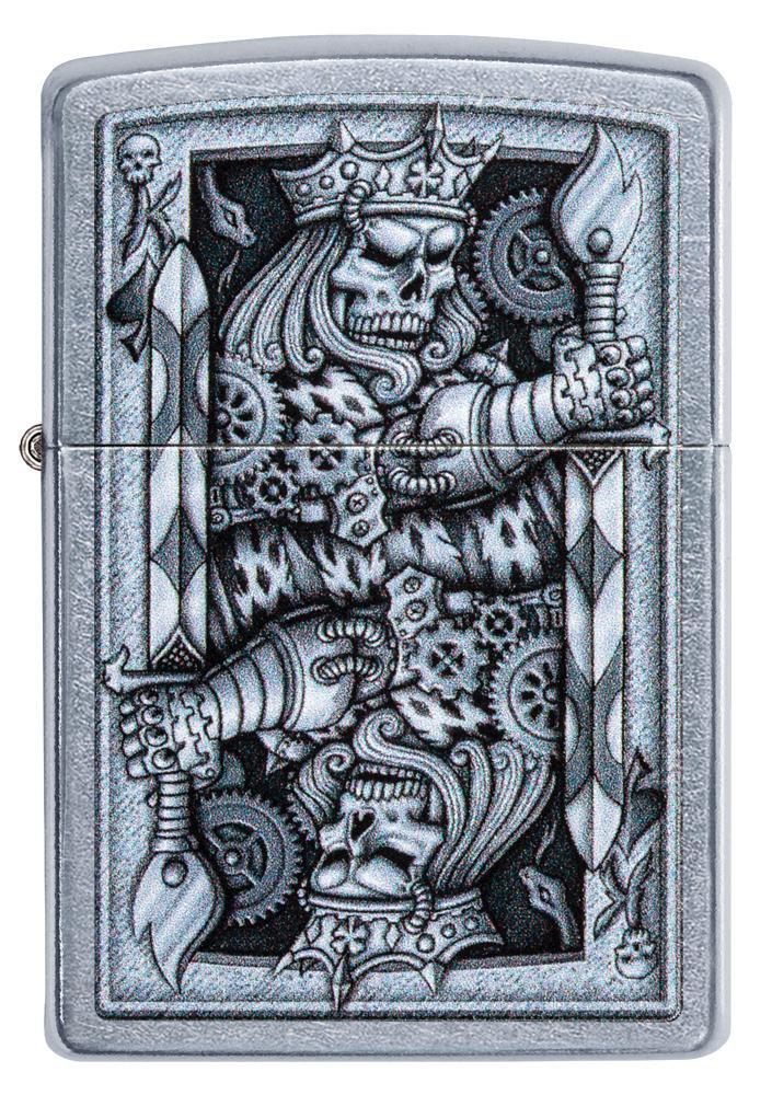 Zippo Steampunk King Spade Street Chrome Pocket Lighter Zippo
