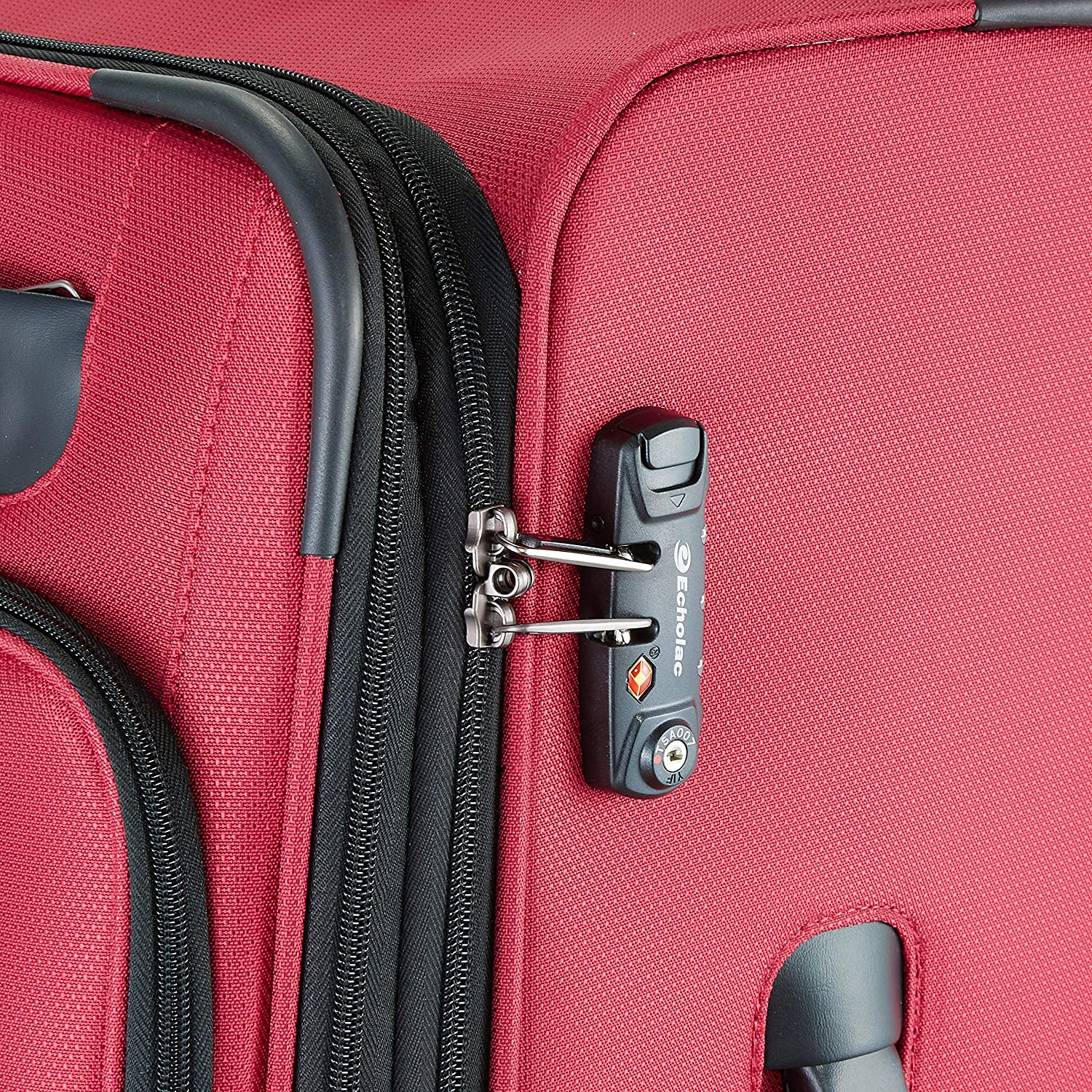 Echolac Kola Medium Red Soft Sided Check-In Suitcase Trolley 66cm (MT0204) Echolac New