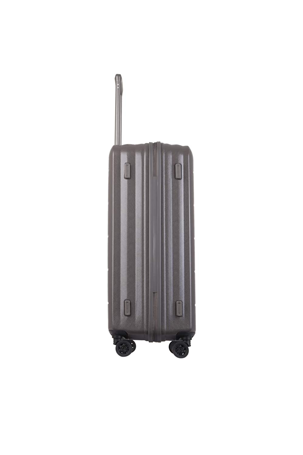 Echolac Square Plus Large Grey Hard Sided Check-In Suitcase Trolley 69cm (PC061) Echolac New