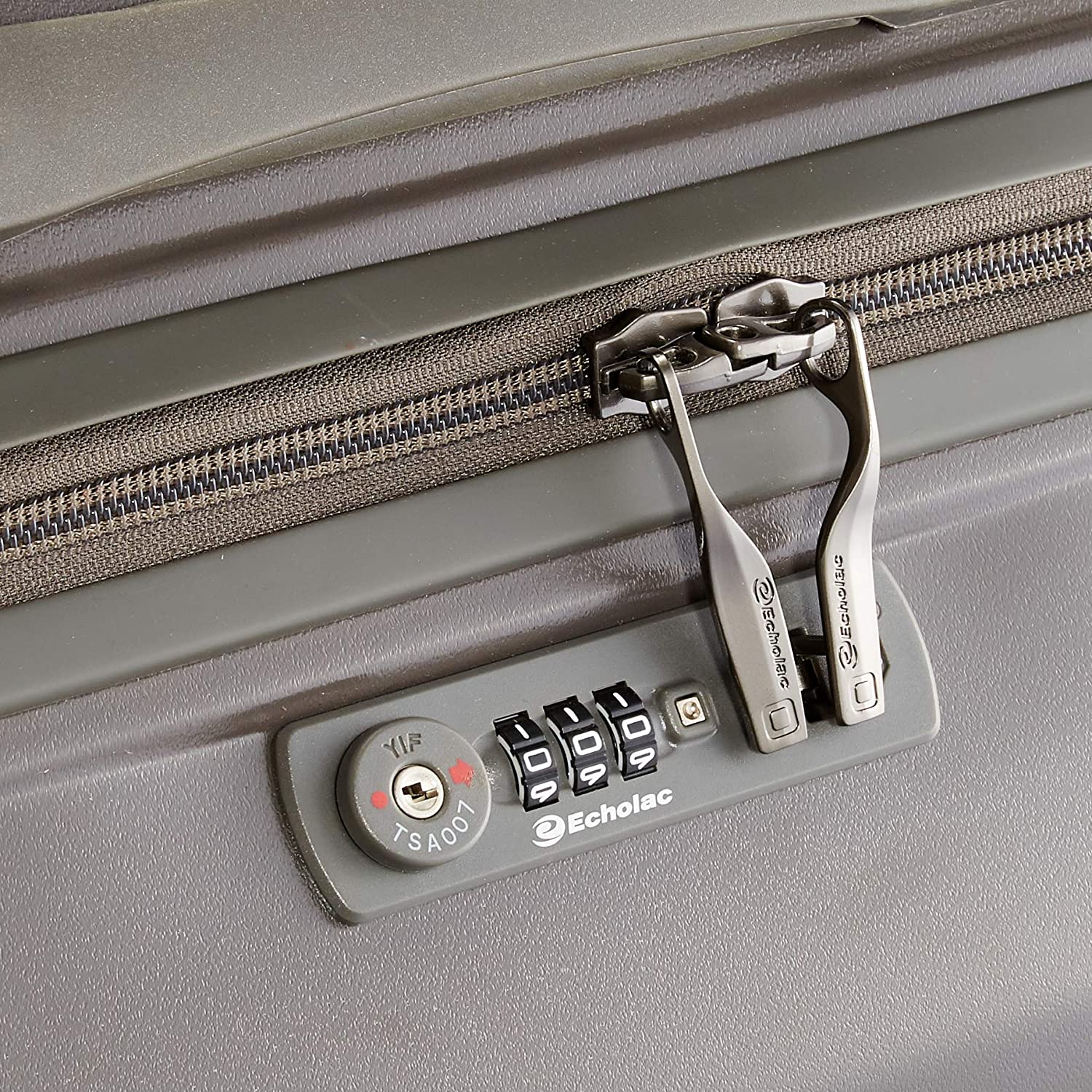 Echolac Colette Large Grey Hard Sided Check-In Suitcase Trolley 66cm (PC094) Echolac New