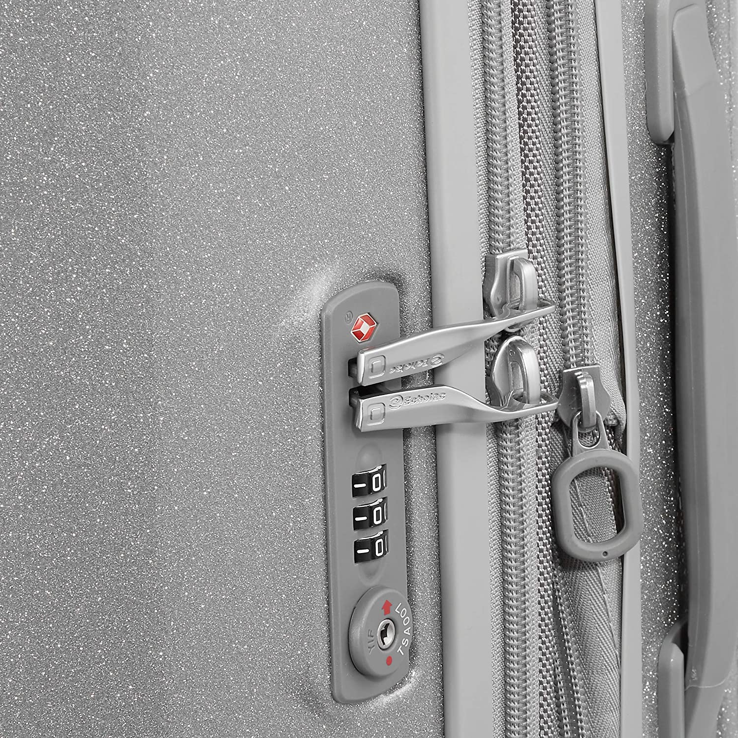 Echolac Atlas X-Large Silver Hard Sided Check-In Suitcase Trolley 78cm (PC080SP) Echolac New