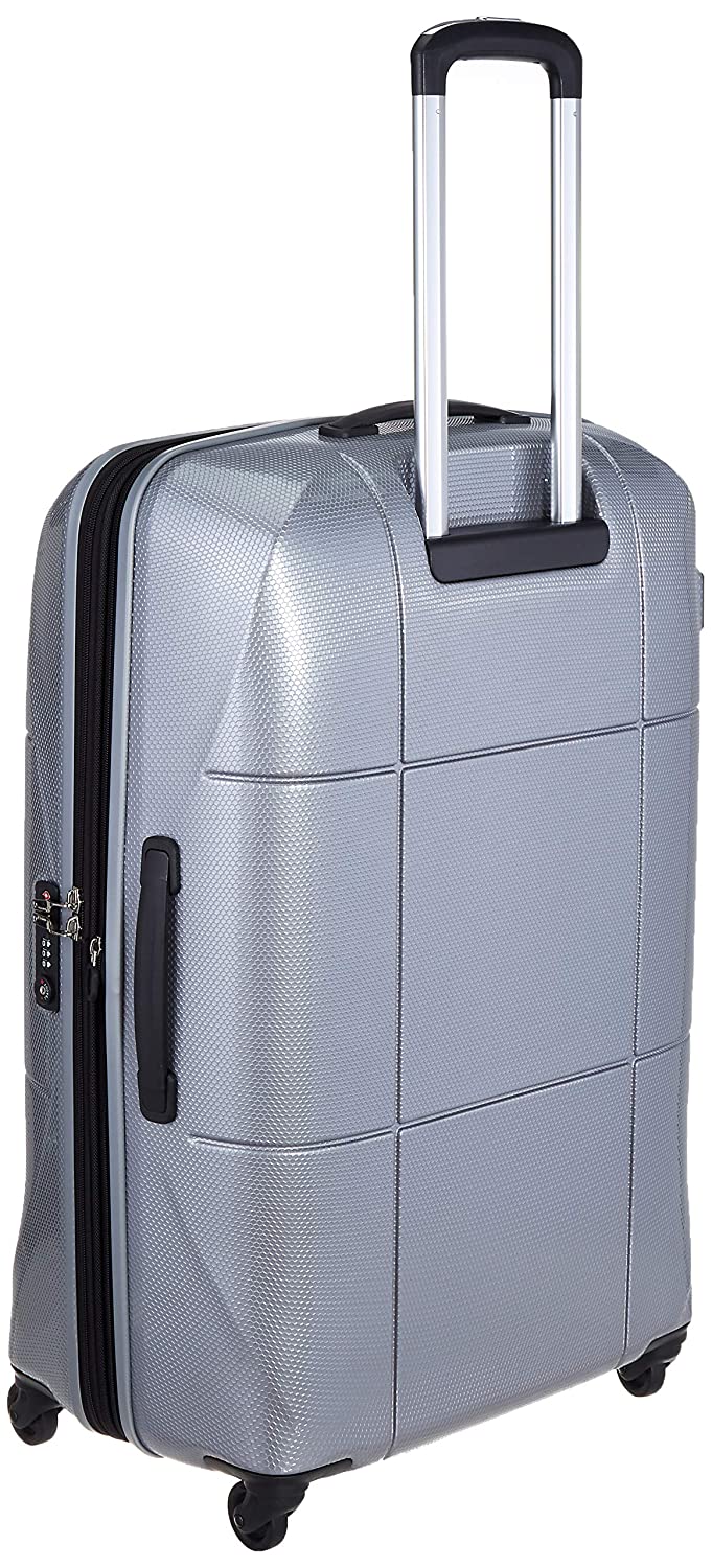 Echolac Atlas X-Large Silver Hard Sided Check-In Suitcase Trolley 78cm (PC080S) Echolac New