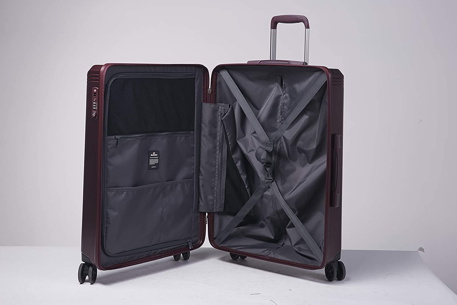 Echolac Civil Large Burgandy Hard Sided Check-In Suitcase Trolley 68cm(PC162) Echolac New