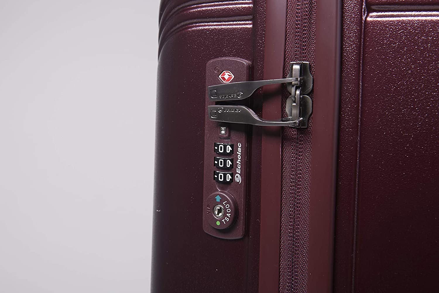 Echolac Civil Large Burgandy Hard Sided Check-In Suitcase Trolley 68cm(PC162) Echolac New