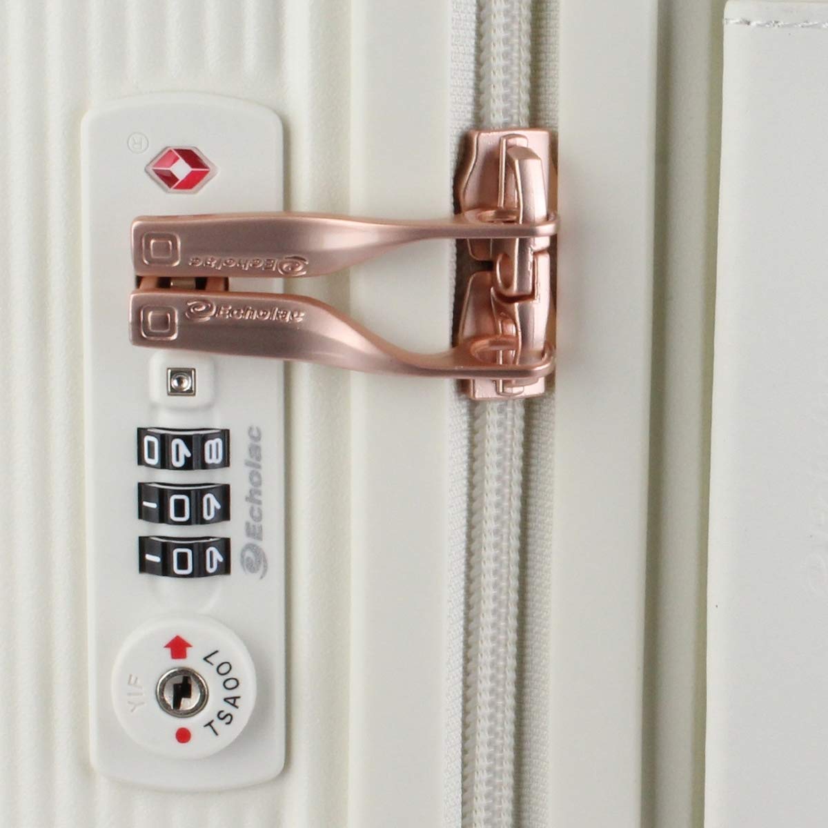 Echolac Dynasty X-Large Ivory White Hard Sided Check-In Suitcase Trolley 78cm (PC142) Echolac New