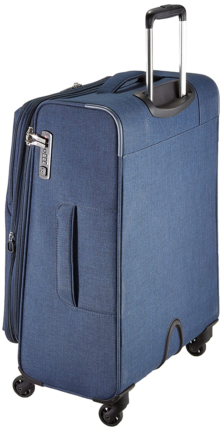 Echolac Gemini Large Navy Blue Soft Sided Check-In Suitcase Trolley 68cm (CT807) Echolac New