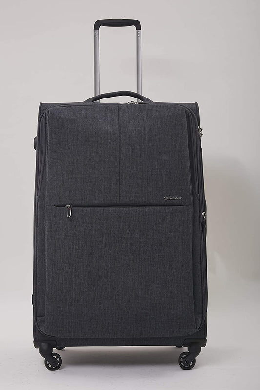 Echolac Gemini X-Large Dark Grey Soft Sided Check-In Suitcase Trolley 78cm (CT807) Echolac New