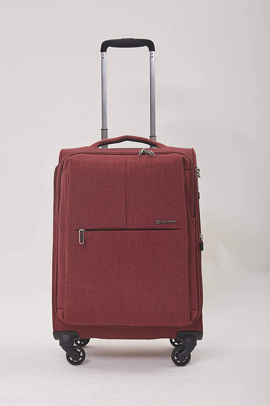 Echolac Gemini Large Burgundy Soft Sided Check-In Suitcase Trolley 68cm (CT807) Echolac New