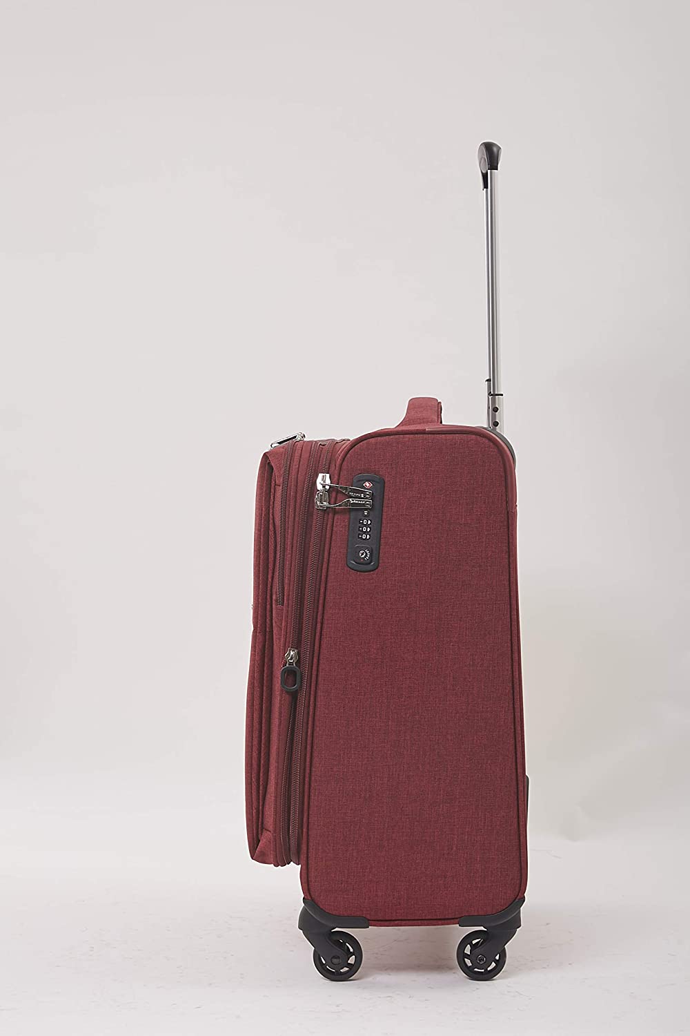 Echolac Gemini Large Burgundy Soft Sided Check-In Suitcase Trolley 68cm (CT807) Echolac New