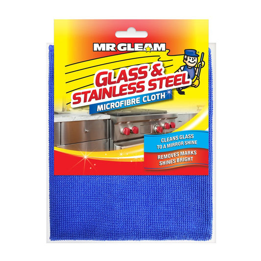 Mr Gleam Microfibre Glass and Stainless Steel Cloth (Blue) MR GLEAM