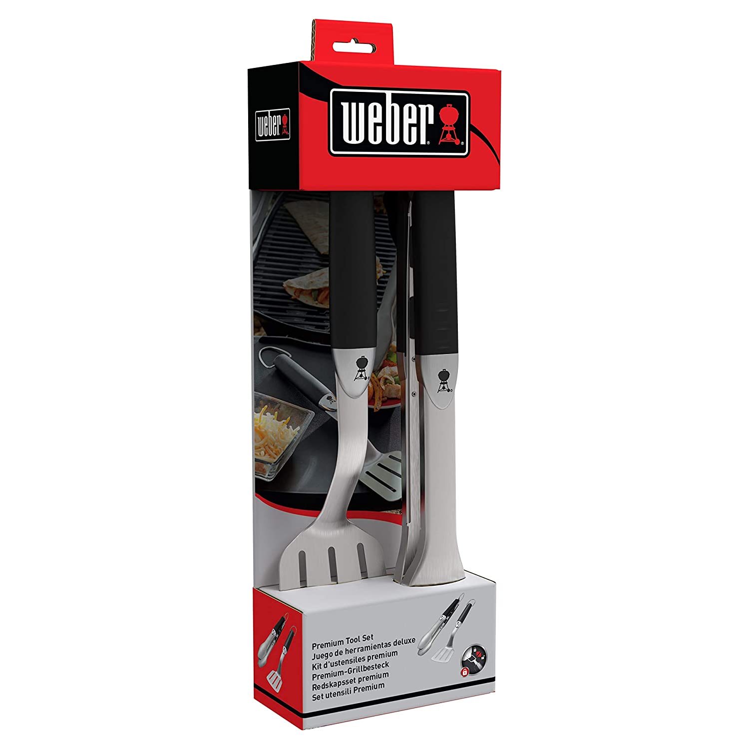 WEBER Barbecue Tools 2 Piece (Stainless Steel) - Tongs & Spactula WEBER