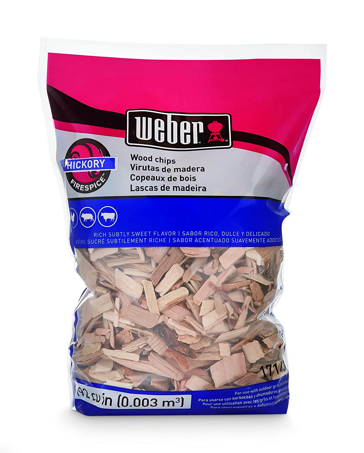 WEBER Hickory Wood Chips - 2lb bag WEBER