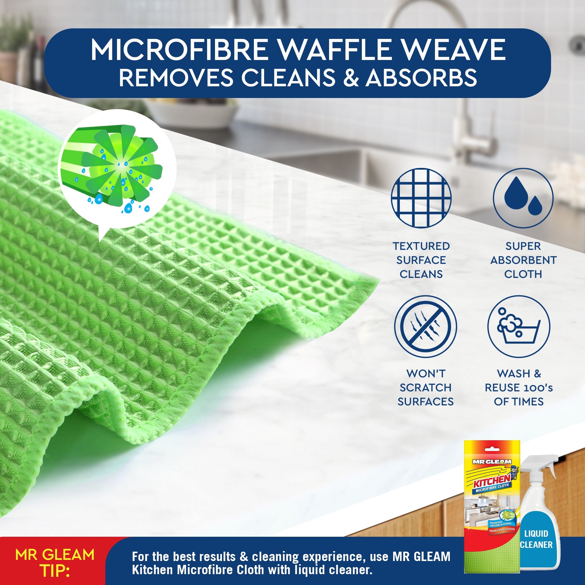 Mr Gleam Microfibre Kitchen Cloth MR GLEAM