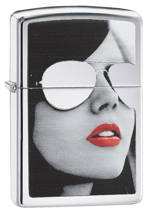 Zippo Sunglasses High Polish Chrome Pocket Lighter Zippo