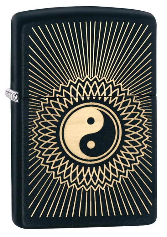 Zippo Yin Yang 2 Black Matte Pocket Lighter Zippo