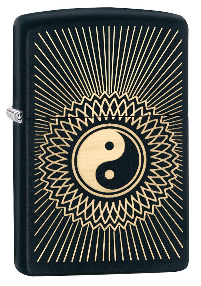Zippo Yin Yang 2 Black Matte Pocket Lighter Zippo