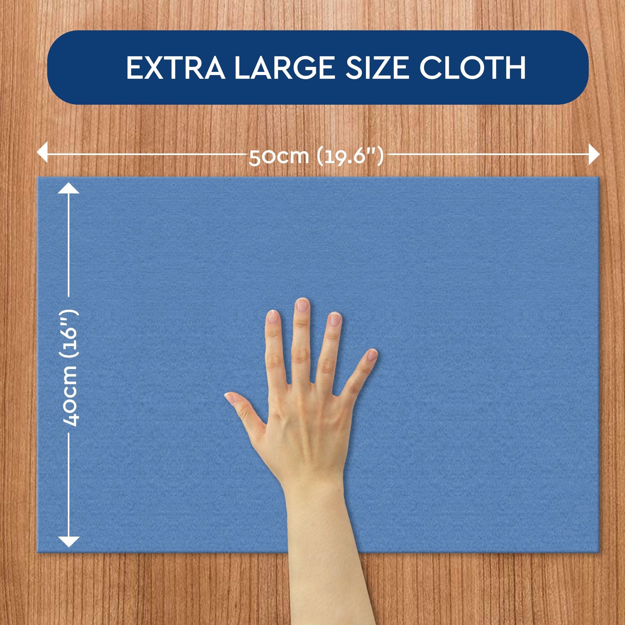 Mr Gleam Thick and Thirsty Nonwoven Cloth (40 cm x 50 cm) (Blue) MR GLEAM