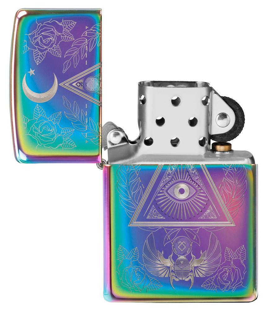 Zippo Eye of Providence Design Multi Color Pocket Lighter Zippo