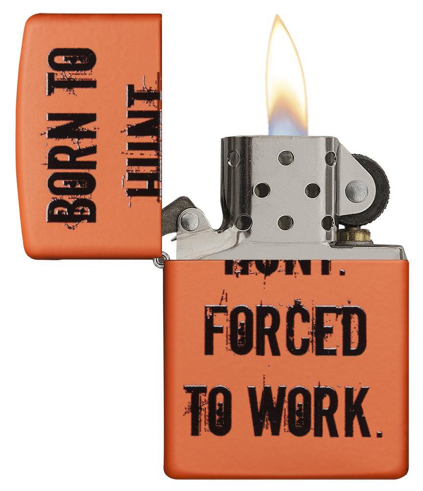 Zippo Born to Hunt Orange Matte Pocket Lighter Zippo