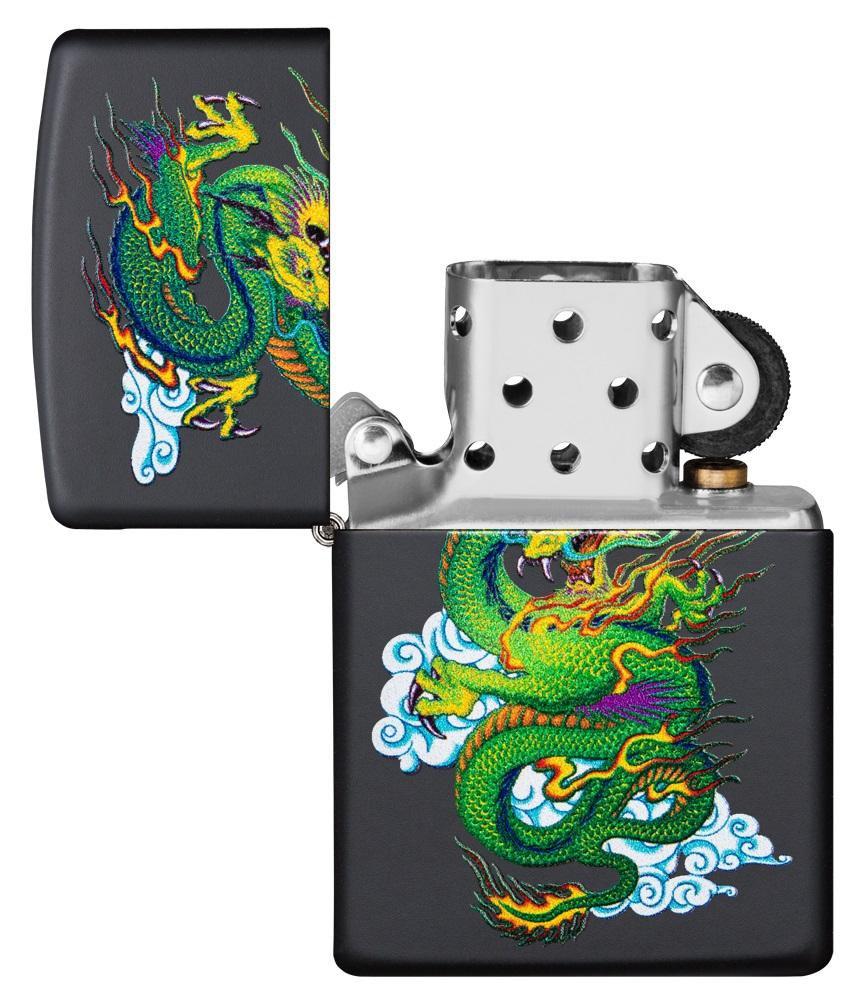 Zippo Black Matte Dragon Pocket Lighter Zippo