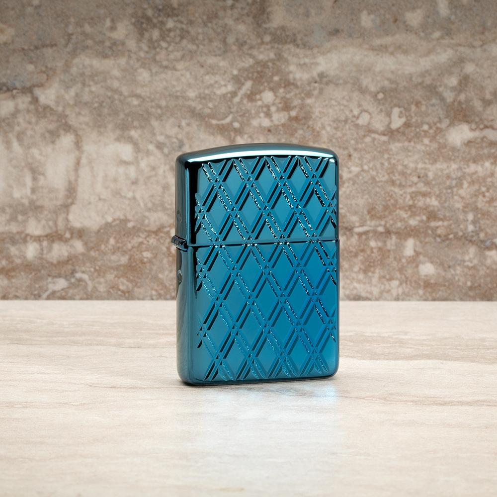 Zippo Armor High Polish Blue Diamonds Zippo