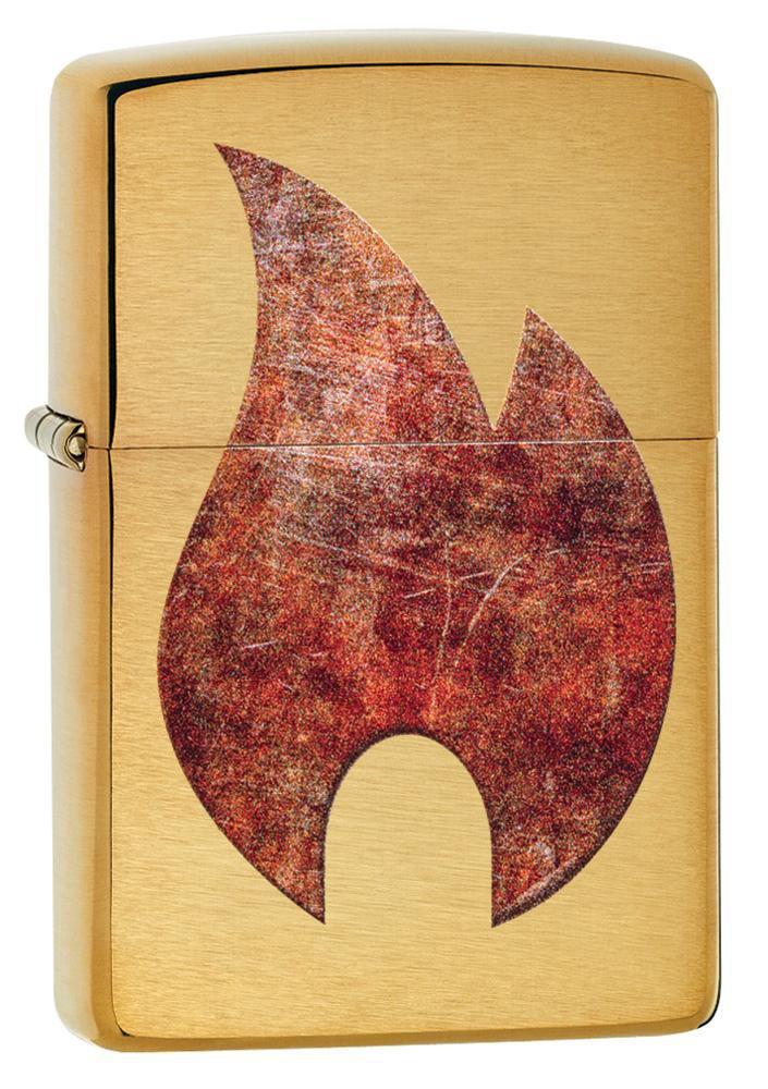 Zippo Rusty Flame Design Pocket Lighter Zippo