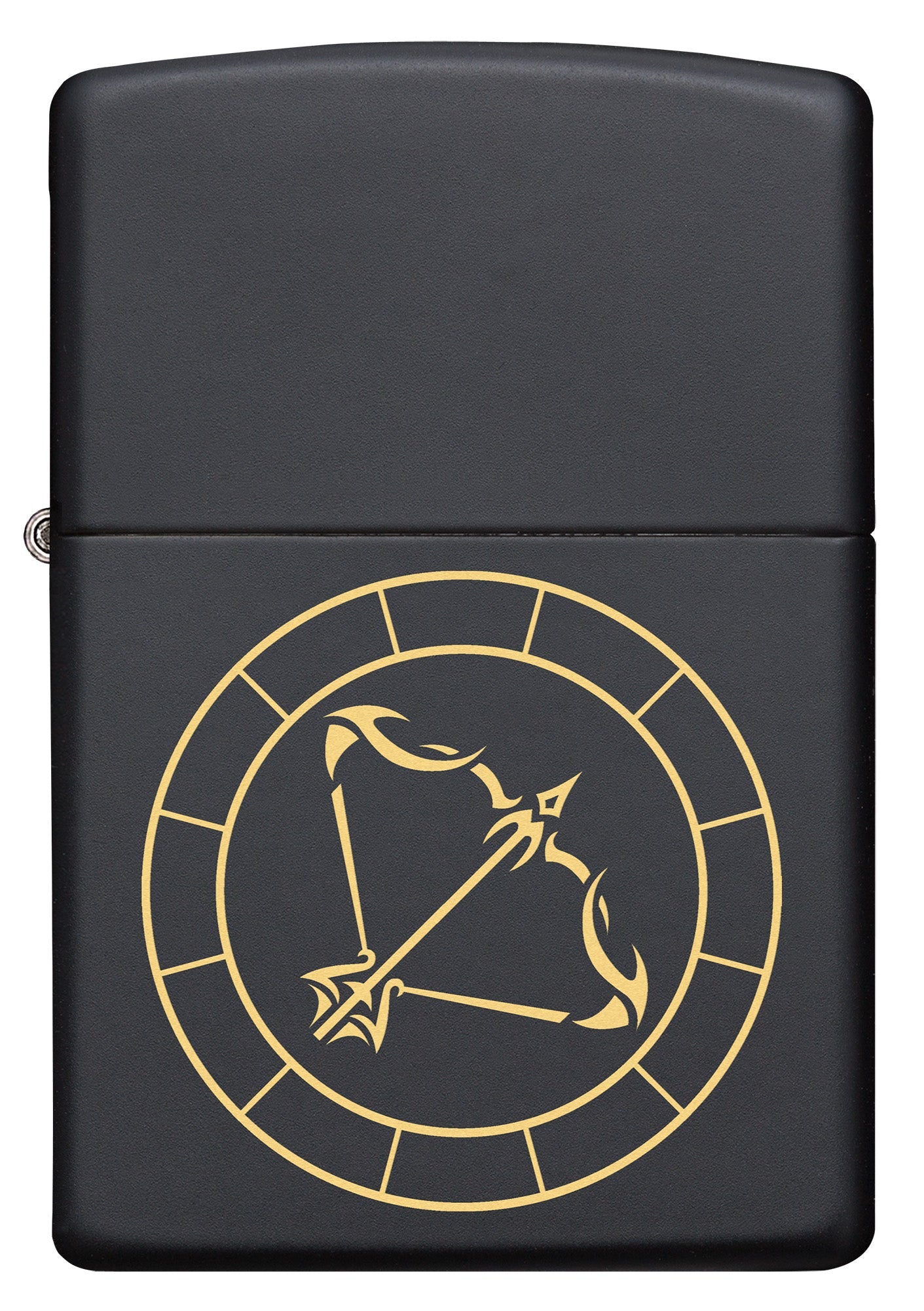 Zippo Sagittarius Zodiac Sign Black Matte Pocket Lighter Zippo