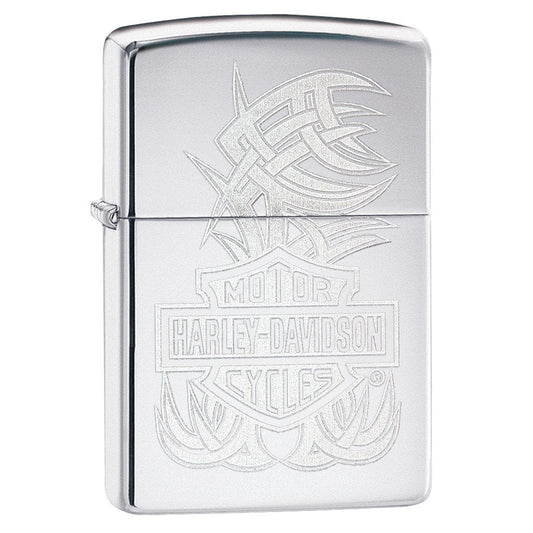 Zippo Harley-Davidson Bar & Shield High Polish Chrome Pocket Lighter Zippo