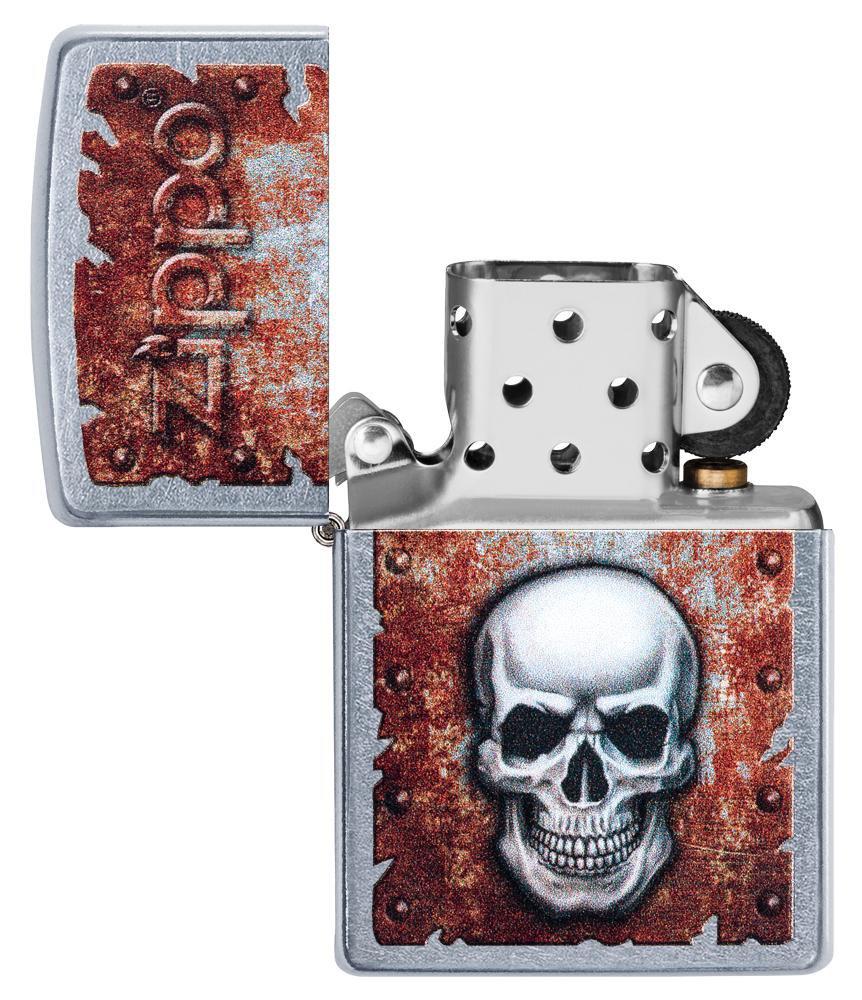 Zippo Filigree Flame and Wind Design Street Chrome Pocket Lighter Zippo
