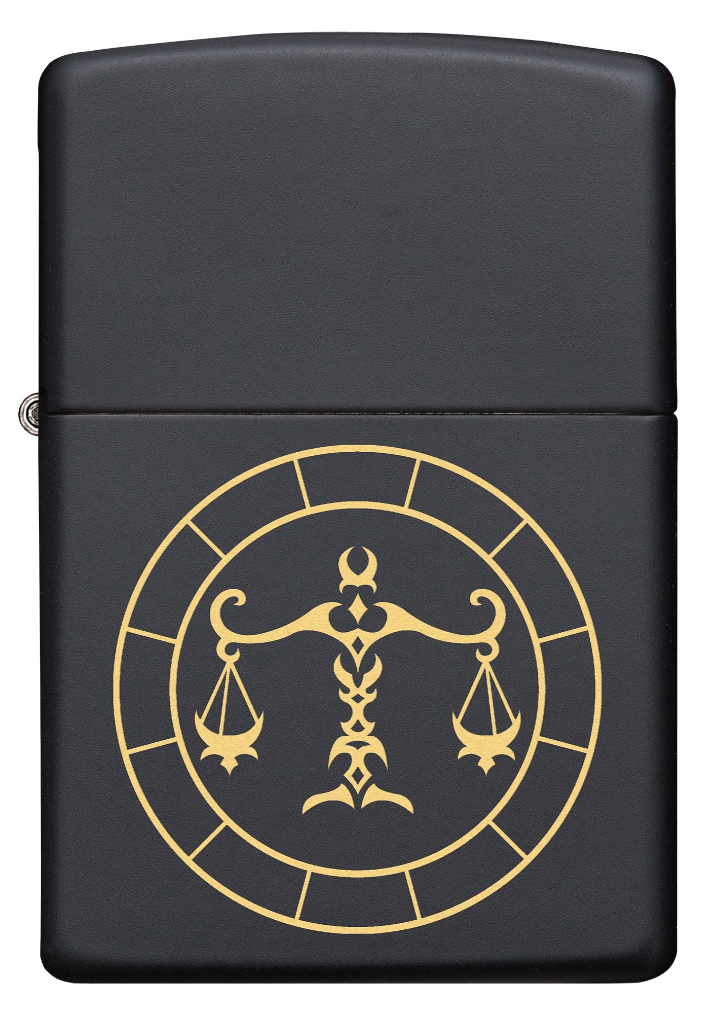 Zippo Libra Zodiac Sign Black Matte Pocket Lighter Zippo