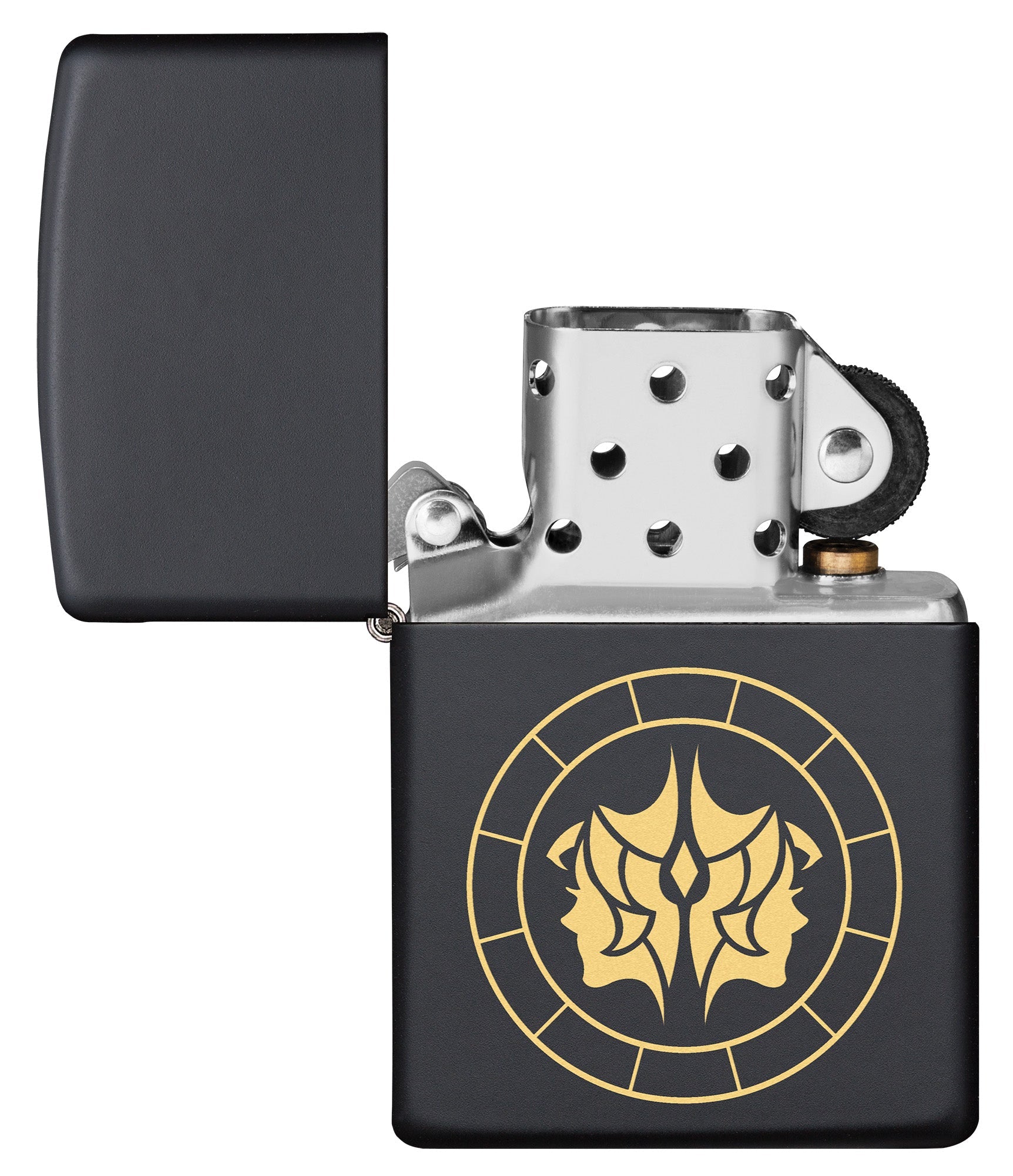 Zippo Gemini Zodiac Sign Black Matte Pocket Lighter Zippo