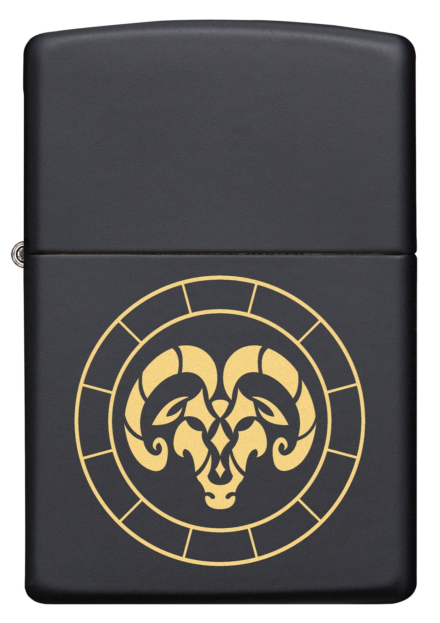 Zippo Aries Zodiac Sign Black Matte Pocket Lighter Zippo